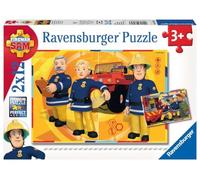 Ravensburger - Puzzle Enfant - Puzzles 2x12 p - Sam en Intervention - Sam Le Pompier - Dès 3 Ans - 07584