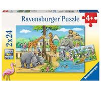 Ravensburger - Puzzle Enfant - Puzzles 2x24 p - Bienvenue au Zoo - Dès 4 Ans - 07806