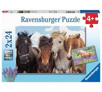 Ravensburger - Puzzle Enfant - Puzzles 2x24 p - L'amour des chevaux - Dès 4 ans - 05148