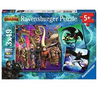Ravensburger - Puzzle Enfant - Puzzles 3x49 p - Apprivoiser Les Dragons - Dragons 3 - Dès 5 Ans - 08064