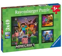 Ravensburger - Puzzle Minecraft - Puzzle Enfant dès 5 Ans - Biomes de Minecraft - 3x49 pièces - 05621