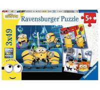 Puzzles 3 x 49 pièces Ravensburger Drôles de Minions 2 Multicolore G