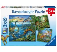 Ravensburger - Puzzle Enfant - Puzzles 3x49 p - La Fascination des Dinosaures -