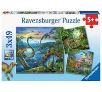 Ravensburger - Puzzle Enfant - Puzzles 3x49 p - La Fascination des Dinosaures -