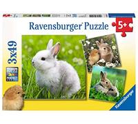 Ravensburger - Puzzle Enfant - Puzzles 3x49 p - Mignons Petits Lapins - Dès 5 Ans - 08041
