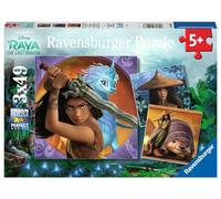 Ravensburger - Puzzle Enfant - Puzzles 3x49 p - Raya, la courageuse guerrière - Disney Raya et Le dernier Dragon - Dès 5 Ans - 05098