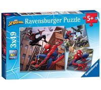 Ravensburger - Puzzle Enfant - Puzzles 3x49 p - Spider-man en action - Marvel sp
