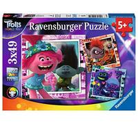Puzzles 3 x 49 pièces Ravensburger Tournée mondiale Trolls 2 G