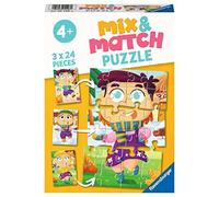 Ravensburger Puzzle enfant Mix&Match 3x24 p – Les vêtements – Dès 4 ans