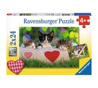 Ravensburger - Puzzle Enfant - Puzzles 2x24 p - Chatons au Repos - Dès 4 Ans - 07801