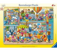 Ravensburger - Puzzle Enfants - Cadre 35 p - Le Magasin de Jouets des Animaux - pour Enfants Fille ou garçon dès 4 Ans - Puzzle de qualité supérieure - Carton épais et résistant - Animaux - 05664
