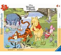 Ravensburger - Puzzle Enfants - Cadre 47 pièces - Découvre la Nature avec Winnie l'ourson - Fille ou garçon dès 4 Ans - Puzzle de qualité supérieure - Carton épais et résistant - Disney - 05671