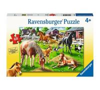 RAVENSBURGER Puzzle Happy Horses 60 pièces
