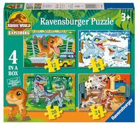 Ravensburger - Puzzle : Jurassic World Explorers, Puzzles pour Enfants de 3 Ans ou Plus, 4 Puzzles de 12, 16, 20, 24 pièces, Puzzles, Cadeaux pour Enfants de 3 Ans, 70 x 50 cm