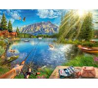 Ravensburger Puzzle La Vie au lac - Puzzle de 1000 pièces pour Enfants et Adultes | Fabriqué à la Main en Allemagne | Ajustement Parfait | Imagerie vibrante et sans reflet