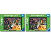 Ravensburger - Puzzle Minecraft 100 pièces - Puzzle Enfant dès 6 Ans - Monstres de Minecraft - 13333 (Lot de 2)