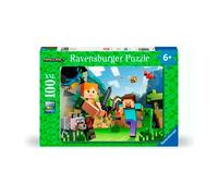 Ravensburger Puzzle Minecraft – 100 pièces XXL pour enfants – Steve et Alex