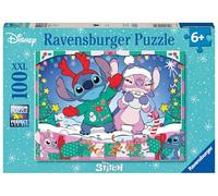Ravensburger - Puzzle : Noël Stitch, Puzzles pour Enfants de 6 Ans et Plus, 100 pièces XXL, Puzzles, Cadeaux Enfants 6 Ans, 49 x 36 cm