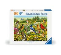 Ravensburger – Puzzle Oiseaux dans la Prairie – 500 pièces – Dès 12 ans – Animaux