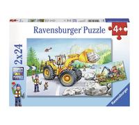 Ravensburger – Puzzle 78028 – Excavatrice et Tracteur de forêt – 2 x 24 pièces