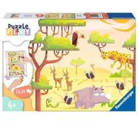 Ravensburger - Puzzle&Play - 2x24 pièces - L'heure du Safari - pour Enfants dès 4 Ans - Puzzle de qualité supérieure - Carton épais et résistant - 05594