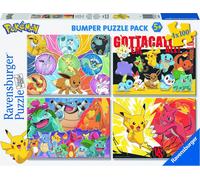 Ravensburger - Puzzle Pokémon, collection Bumper Pack 4 x 100, idée de cadeau pour les enfants à partir de 5 ans, jeu éducatif et inspirant, 4 puzzles de 100 pièces