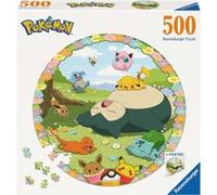 Puzzle rond Pokemon en fleur 500 pièces