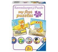 Ravensburger Puzzle pour Enfants 03074 Animal Construction Site - en Mousse de 9 pièces x 2, Mon Premier, pour Les Enfants de 10 Mois