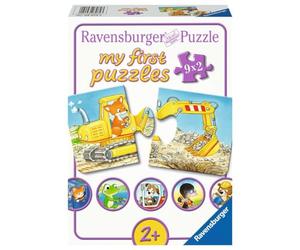 Ravensburger Puzzle pour Enfants 03074 Animal Construction Site - en Mousse de 9 pièces x 2, Mon Premier, pour Les Enfants de 10 Mois