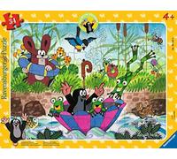 Ravensburger Puzzle pour Enfants - 05152 - Jeu de Bain avec des Amis - Puzzle Cadre pour Enfants à partir de 4 Ans - Puzzle de 34 pièces - La Petite Taupe