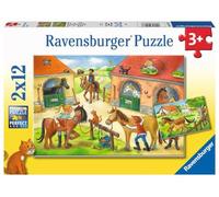 Ravensburger Puzzle pour Enfants - 05178 - Vacances à la Cour - Puzzle pour Enfants à partir de 3 Ans - avec 2 x 12 pièces