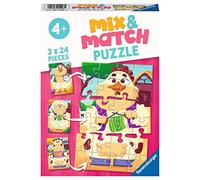 Ravensburger Puzzle pour Enfants - 05198 Mix & Match Mes Amis de la Ferme - Puzzle pour Enfants à partir de 4 Ans - avec 3 x 24 pièces