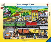 Ravensburger Puzzle pour Enfants - 05234 Voyage en Train - Puzzle Cadre de 30 à 48 pièces pour Enfants à partir de 4 Ans - Bleu et Vert