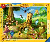 Ravensburger Puzzle pour Enfants 05670 - Les Aventures dans Le pré aux Coquelicots - Puzzle de 10 pièces avec Cadre Maya l'abeille pour Enfants de 3 Ans et Plus