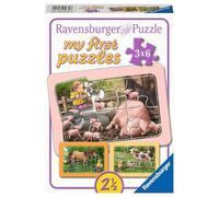 Ravensburger enfants-05679-Lotta à la Ferme-My First Puzzle pour Enfants à partir de 2,5 Ans-3 x 6 pièces, 17291, Marron