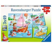 Ravensburger Puzzle pour Enfants - 05720 - sur l'eau - 3 x 49 pièces - pour Enfants à partir de 5 Ans