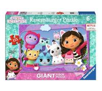 Ravensburger Puzzle pour Enfants 05728 - La Maison de poupée de Gabby : Grand Puzzle de Sol pour Les Amoureux des Chats avec 125 pièces, pour Les Amis et Les Fans de Gabby âgés de 6 Ans et Plus