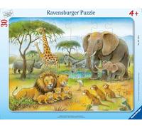 Ravensburger Puzzle Enfant 06146 – Africa Wildlife – Puzzle cadre 30 pièces dès 4 ans
