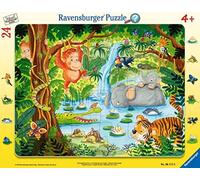 Ravensburger Puzzle pour Enfants - 06171 - Motif Animaux de la Jungle - pour Enfants de 4 Ans et Plus - 24 pièces - Bleu