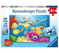 Ravensburger Puzzle pour Enfants - 07815 - Motif Monde sous-Marin Multicolore - pour Enfants à partir de 4 Ans - avec 2 x 24 pièces