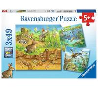 Ravensburger Puzzle pour Enfants - 08050 Animaux dans Leur Habitat - Puzzle pour Enfants à partir de 5 Ans - avec 3 x 49 pièces