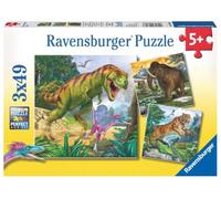 Ravensburger Puzzle 09358 – Les Maîtres de la Préhistoire – 3 x 49 pièces