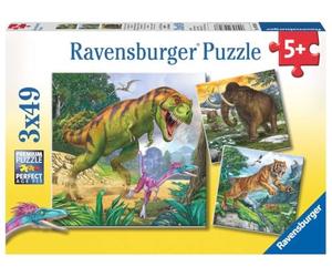 Ravensburger Puzzle pour Enfants - 09358 souverains de la préhistoire - Puzzle pour Enfants à partir de 5 Ans, avec 3 x 49 pièces