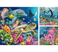 Ravensburger Puzzle pour Enfants - 12000859 - Monde sous-Marin enchanteur - 3 x 49 pièces - pour Enfants à partir de 5 Ans