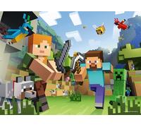 Ravensburger Puzzle pour Enfants 12004176 - Minecraft Steve et Alex - Puzzle Minecraft pour Enfants à partir de 6 Ans, avec 100 pièces au Format XXL