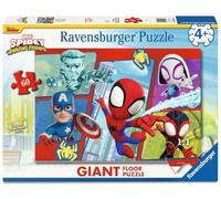 Ravensburger Puzzle pour Enfants 12004216 - Spidey en Action ! - Puzzle de Sol avec 60 Grandes pièces, pour Les Petits Fans de Spider-Man à partir de 4 Ans