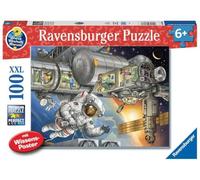 Ravensburger Puzzle pour Enfants 13366 - sur la Station Spatiale - Pourquoi ? Pourquoi ? Affiche de Connaissances Why Puzzle 100 pièces XXL +, pour Les Fans de l'espace à partir de 6 Ans