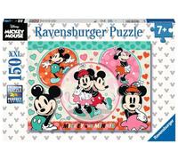 Ravensburger - Puzzle pour Enfants - 150 p XXL - Mickey et Minnie Amoureux/Disney Mickey Mouse - Dès 7 Ans - Puzzle de qualité supérieure - Carton épais et résistant - 13325