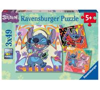 Ravensburger Puzzles 3x49 p - Jouer toute la journée / Disney Stitch