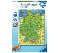 Ravensburger Puzzle pour Enfants - Carte de l'Allemagne colorée - Puzzle de 200 pièces pour Enfants à partir de 8 Ans